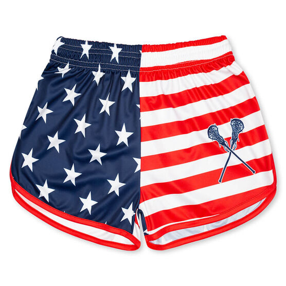 American Flag Sublimated Lacrosse Shorts 